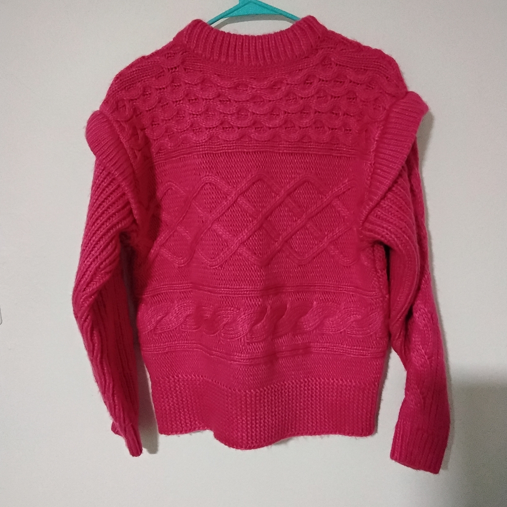 MARINA Bold Pink Knit Sweater